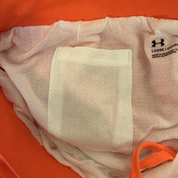 Under Armour Women's Fly By 2.0 Shorts Size XS Orange White 3 in Drawstring NWT - Picture 7 of 16
